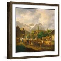 Morning in Partenkirchen, 1819-Peter Von Hess-Framed Giclee Print