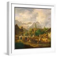 Morning in Partenkirchen, 1819-Peter Von Hess-Framed Giclee Print