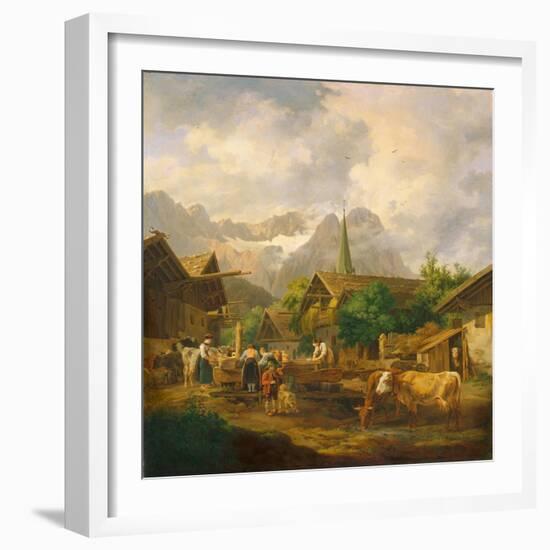 Morning in Partenkirchen, 1819-Peter Von Hess-Framed Giclee Print