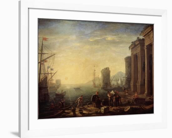 Morning in the Harbour, 1630S-Claude Lorraine-Framed Giclee Print