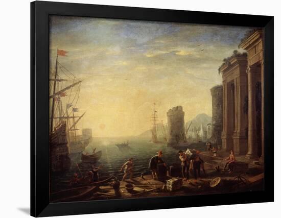 Morning in the Harbour, 1630S-Claude Lorraine-Framed Giclee Print
