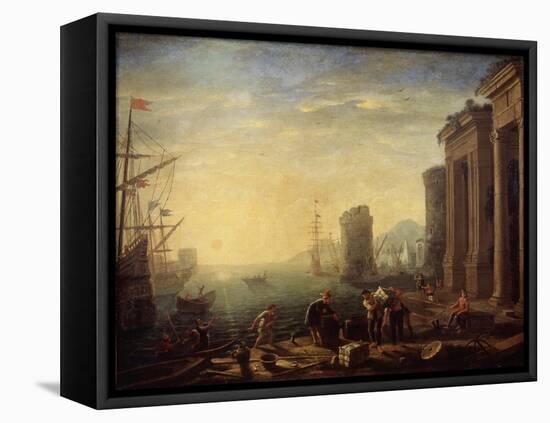 Morning in the Harbour, 1630S-Claude Lorraine-Framed Stretched Canvas