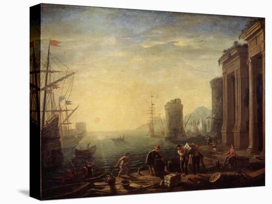 Morning in the Harbour, 1630S-Claude Lorraine-Stretched Canvas