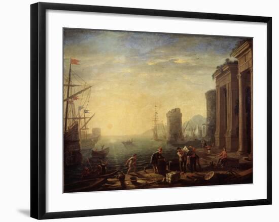 Morning in the Harbour, 1630S-Claude Lorraine-Framed Premium Giclee Print