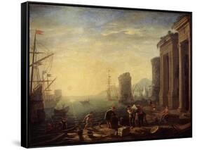 Morning in the Harbour, 1630S-Claude Lorraine-Framed Stretched Canvas