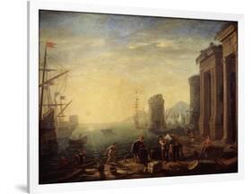 Morning in the Harbour, 1630S-Claude Lorraine-Framed Giclee Print