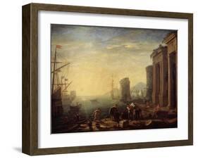 Morning in the Harbour, 1630S-Claude Lorraine-Framed Giclee Print