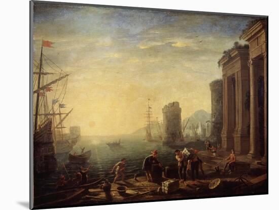 Morning in the Harbour, 1630S-Claude Lorraine-Mounted Giclee Print