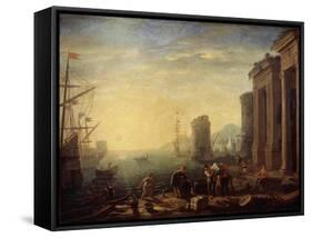 Morning in the Harbour, 1630S-Claude Lorraine-Framed Stretched Canvas