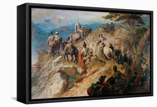 Morning in the Highlands. the Royal Family Ascending Lochnagar, 1853-Carl Haag-Framed Stretched Canvas