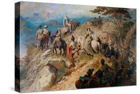 Morning in the Highlands. the Royal Family Ascending Lochnagar, 1853-Carl Haag-Stretched Canvas