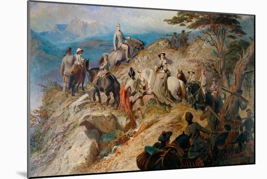 Morning in the Highlands. the Royal Family Ascending Lochnagar, 1853-Carl Haag-Mounted Giclee Print