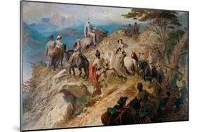 Morning in the Highlands. the Royal Family Ascending Lochnagar, 1853-Carl Haag-Mounted Giclee Print