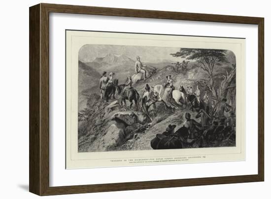 Morning in the Highlands, the Royal Family Ascending Lochnagar, 1853-Carl Haag-Framed Giclee Print