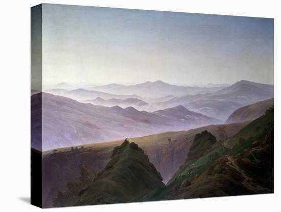 Morning in the Mountains, before 1823-Caspar David Friedrich-Stretched Canvas