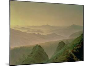 Morning in the Mountains-Caspar David Friedrich-Mounted Giclee Print