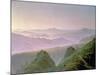 Morning in the Mountains-Caspar David Friedrich-Mounted Giclee Print