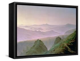 Morning in the Mountains-Caspar David Friedrich-Framed Stretched Canvas