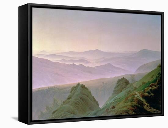 Morning in the Mountains-Caspar David Friedrich-Framed Stretched Canvas