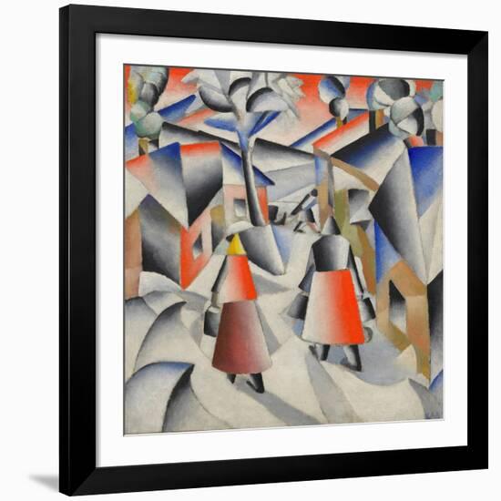 Morning in the Village after Snowstorm-Kasimir Severinovich Malevich-Framed Giclee Print