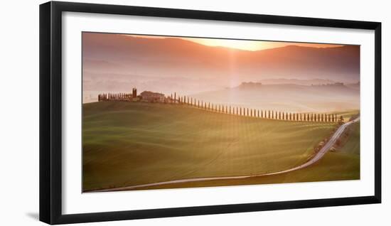 Morning in Val d'Orcia-Marcin Sobas-Framed Photographic Print