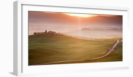 Morning in Val d'Orcia-Marcin Sobas-Framed Photographic Print