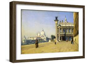 Morning in Venice, 1834-Jean-Baptiste-Camille Corot-Framed Giclee Print