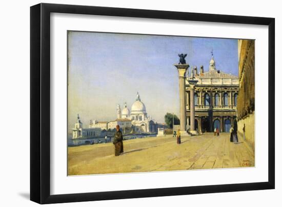 Morning in Venice, 1834-Jean-Baptiste-Camille Corot-Framed Giclee Print