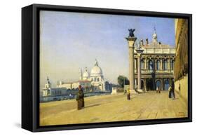 Morning in Venice, 1834-Jean-Baptiste-Camille Corot-Framed Stretched Canvas
