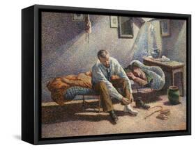 Morning Interior-Maximillian Luce-Framed Stretched Canvas