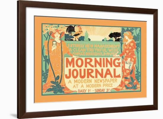 Morning Journal, A Modern Newspaper-null-Framed Art Print