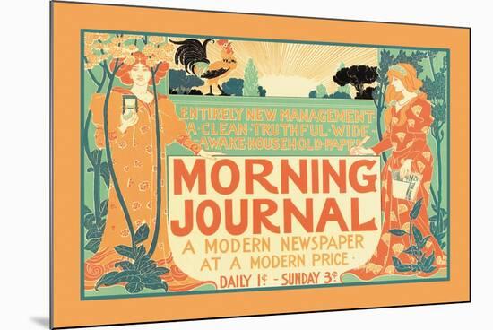 Morning Journal, A Modern Newspaper-null-Mounted Art Print