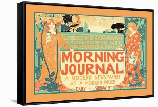 Morning Journal, A Modern Newspaper-null-Framed Stretched Canvas