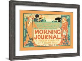 Morning Journal, A Modern Newspaper-null-Framed Art Print