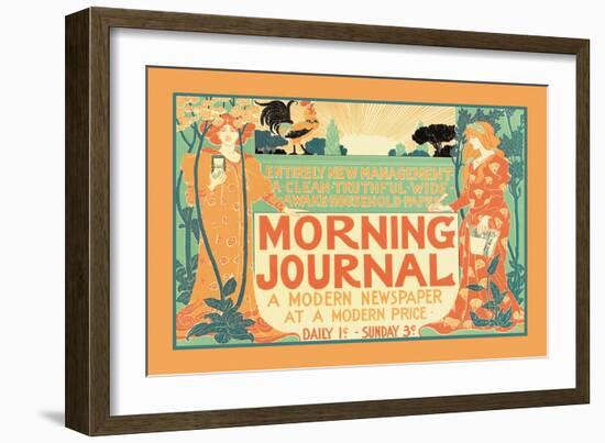 Morning Journal, A Modern Newspaper-null-Framed Art Print