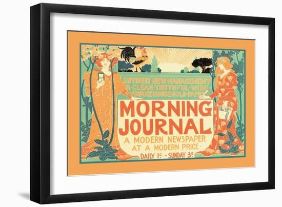 Morning Journal, A Modern Newspaper-null-Framed Art Print