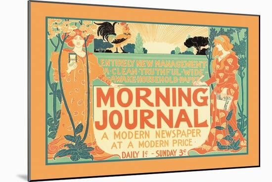 Morning Journal, A Modern Newspaper-null-Mounted Art Print