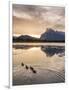 Morning landscape in the Vermilion Lakes, Banff National Park, UNESCO World Heritage Site, Canadian-JIA HE-Framed Photographic Print