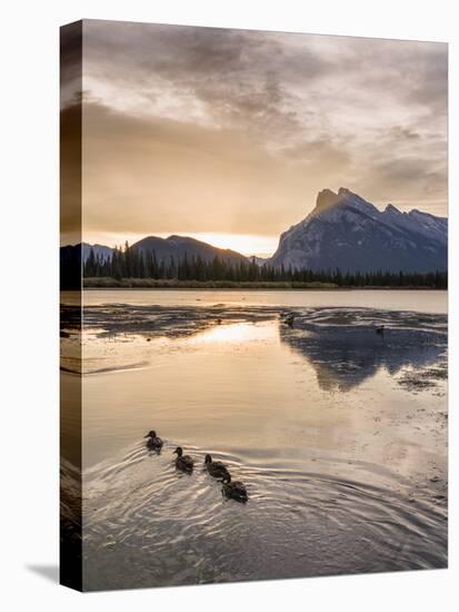 Morning landscape in the Vermilion Lakes, Banff National Park, UNESCO World Heritage Site, Canadian-JIA HE-Stretched Canvas