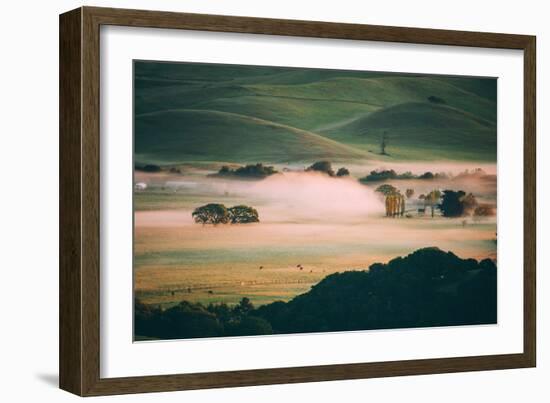 Morning Light and Fog, Petaluma Hills, Sonoma California-Vincent James-Framed Photographic Print