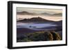 Morning Light and Misty Hills, Petaluma, Sonoma County, Northern California-Vincent James-Framed Photographic Print