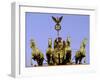 Morning Light on Brandenburg Gate, Unter Den Linden, Berlin, Germany-Walter Bibikow-Framed Photographic Print