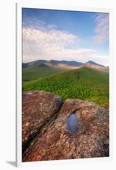 Morning Light on Cascade Mountain from Owls Head, Adirondack Park, New York State, USA-null-Framed Premium Photographic Print