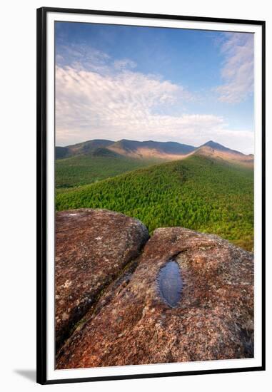 Morning Light on Cascade Mountain from Owls Head, Adirondack Park, New York State, USA-null-Framed Premium Photographic Print