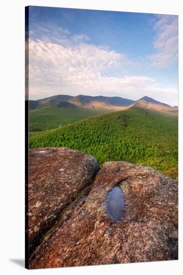 Morning Light on Cascade Mountain from Owls Head, Adirondack Park, New York State, USA-null-Stretched Canvas