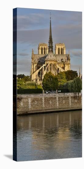 Morning light on Cathedral Notre Dame and the Seine River, Paris, France.-Darrell Gulin-Stretched Canvas