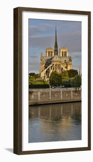 Morning light on Cathedral Notre Dame and the Seine River, Paris, France.-Darrell Gulin-Framed Photographic Print