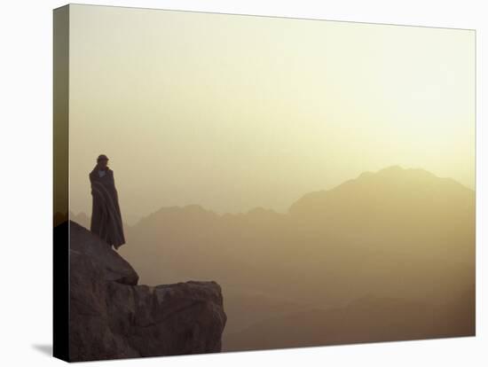 Morning Light on Moses' Mountain Pilgrim, Egypt-Michele Molinari-Stretched Canvas