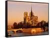 Morning Light on Notre Dame, Paris, France-Walter Bibikow-Framed Stretched Canvas