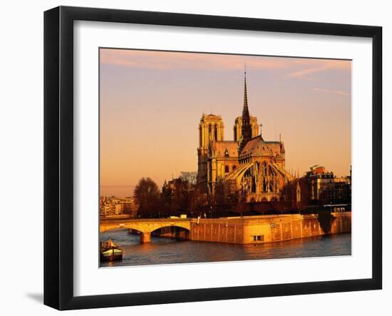 Morning Light on Notre Dame, Paris, France-Walter Bibikow-Framed Photographic Print